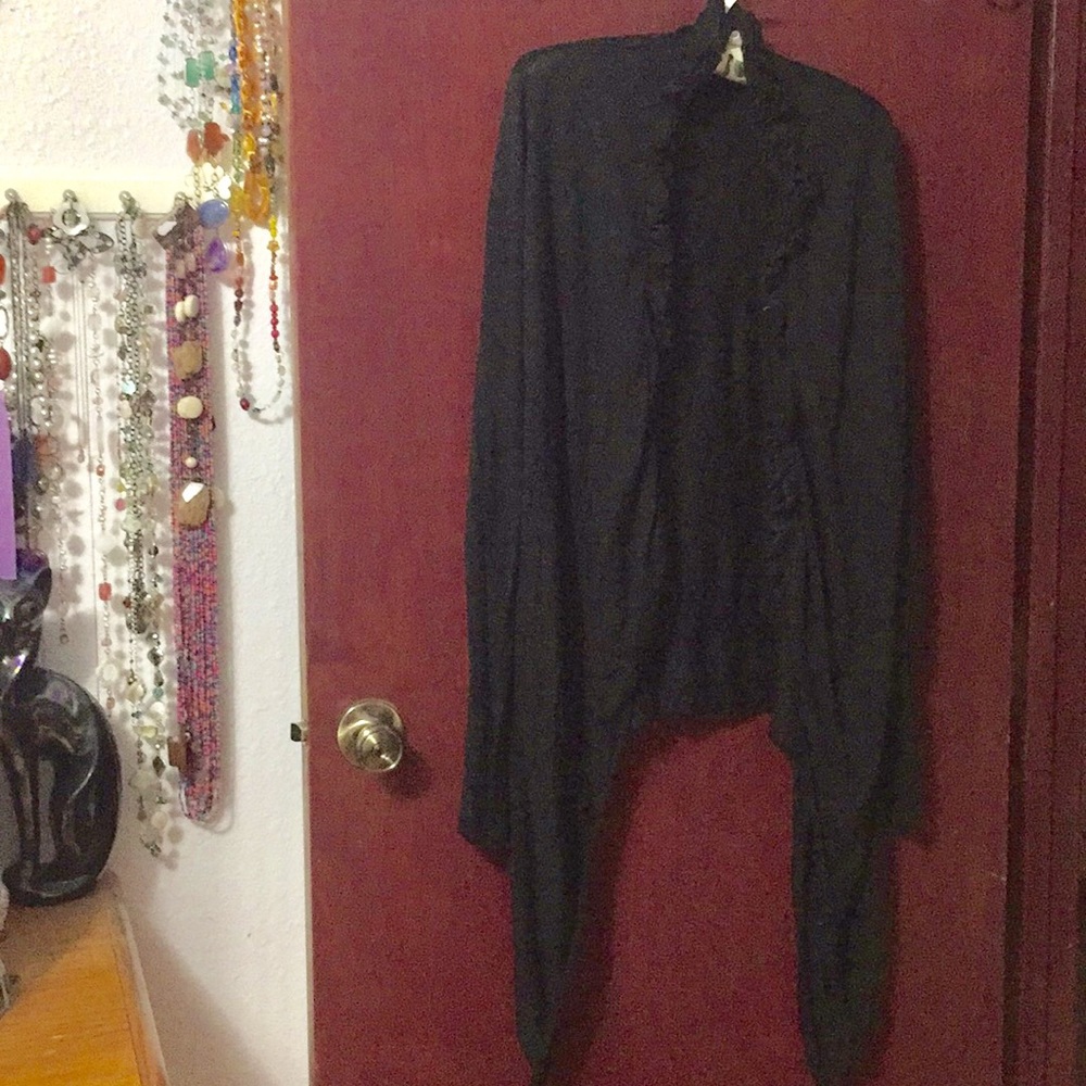 Chelsea Theodore XL waterfall/ruffle sweater EUC